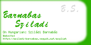 barnabas sziladi business card